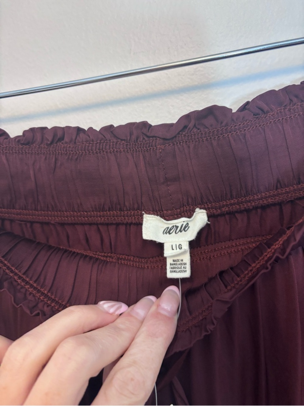 New Aerie Sweet N Silky Drawstring Mini Skirt - Picture 4 of 5